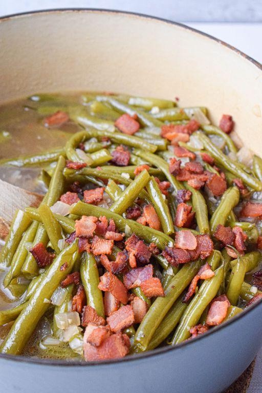 Southern-Style Stewed Green Beans with Bacon