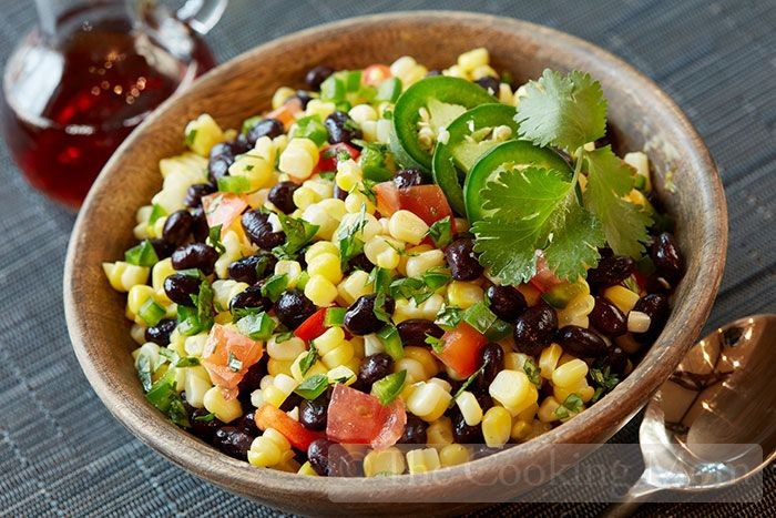 Southwest Lettuce Salad with Black Beans and Corn