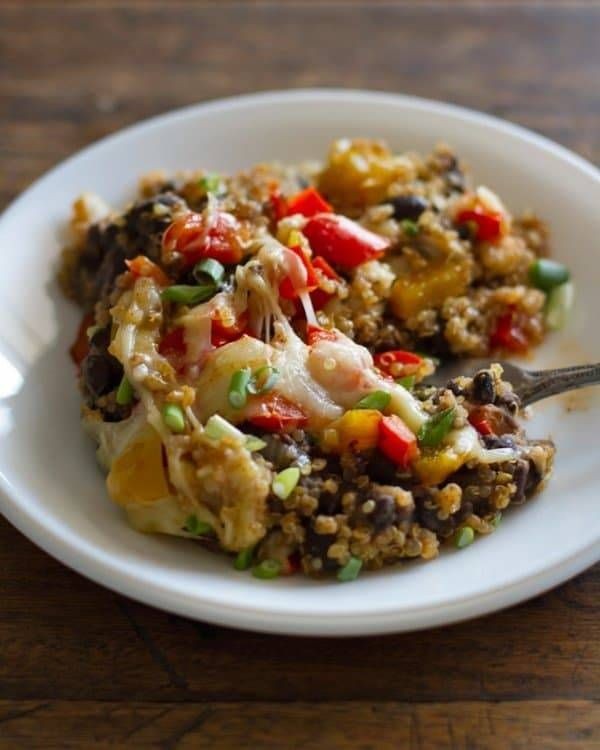 Southwestern Quinoa Black Bean Casserole