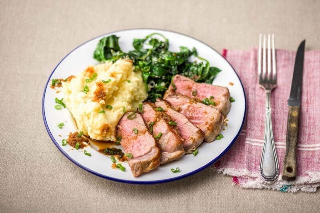 Soy-Glazed Wasabi Mashed Purple Potatoes
