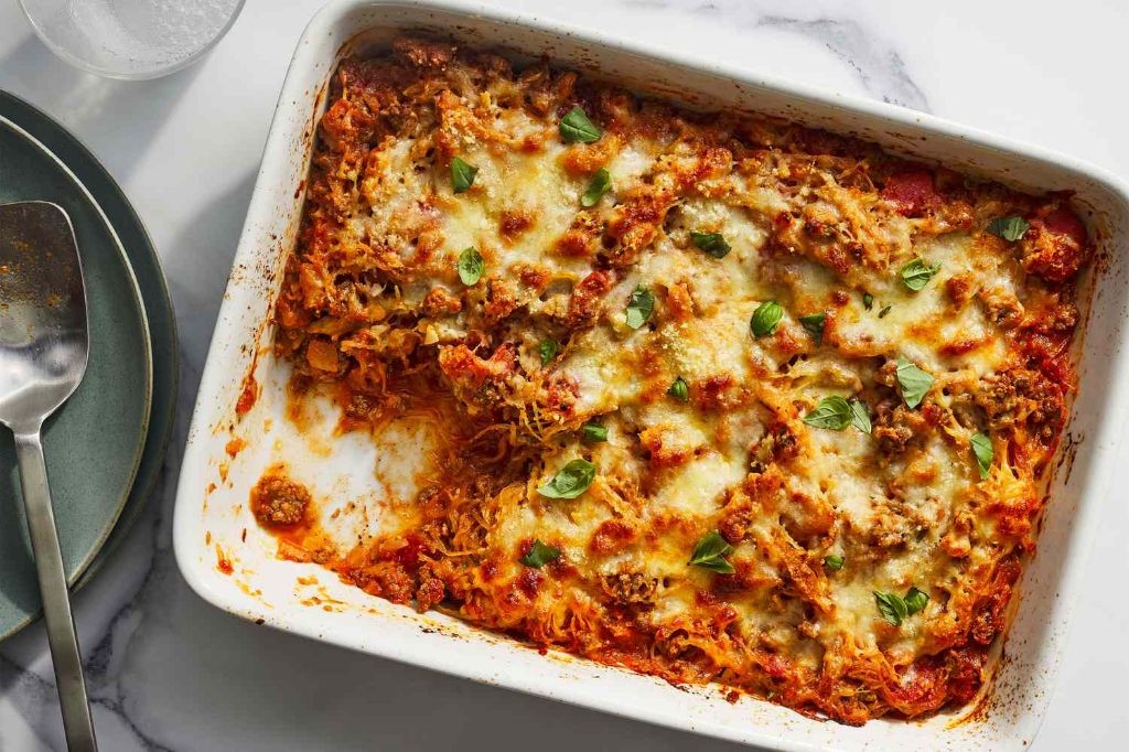 Spaghetti Squash and Lean Beef Casserole