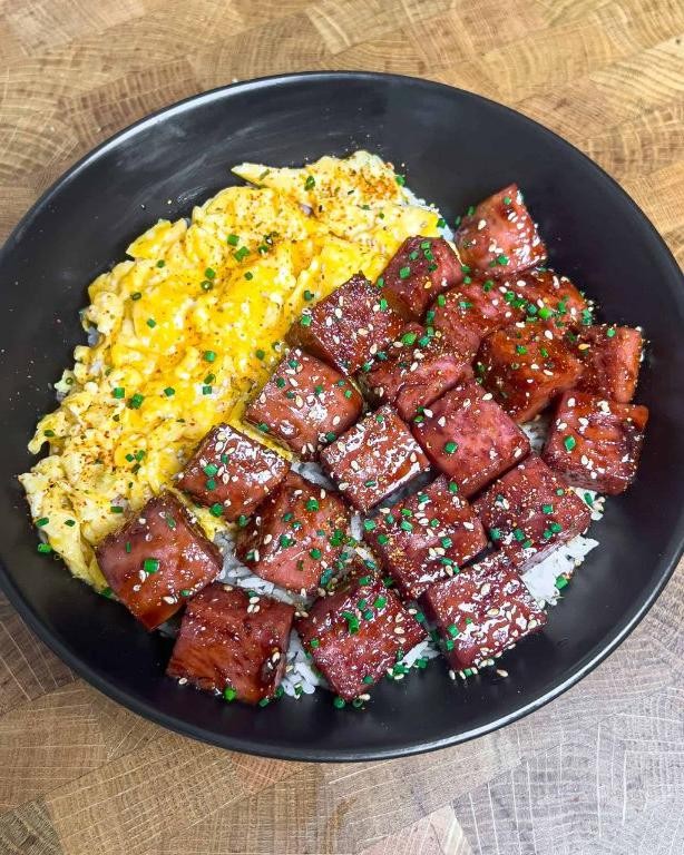 Spam Teriyaki Rice Bowl