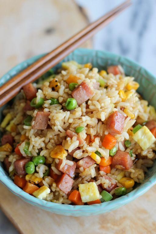 Spam and Corn Fried Rice