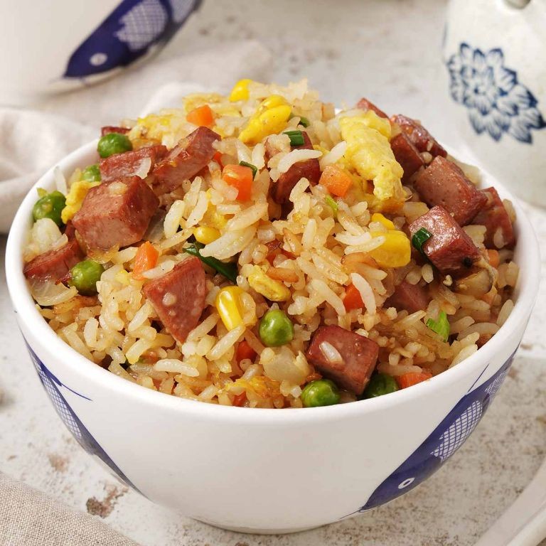 Spam and Mushroom Fried Rice