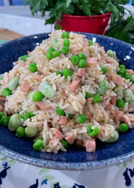 Spam and Peas Rice Pilaf