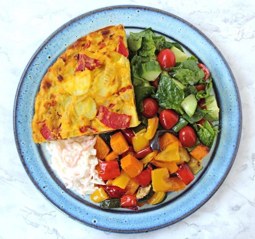 Spanish Omelette with Roasted Red Peppers and Potatoes