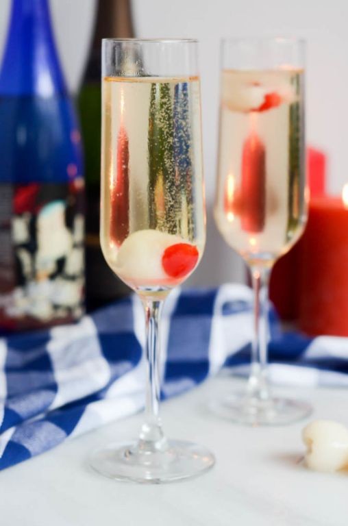 Sparkling Lychee and Prosecco Punch