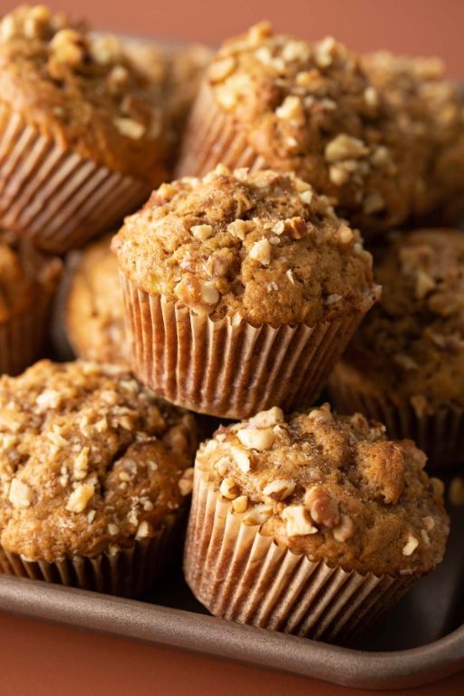 Spiced Banana Squash Muffins with Walnuts