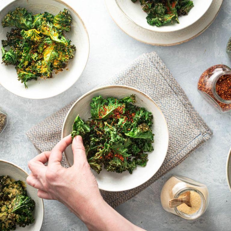 Spiced Kale Chips with Turmeric and Cumin
