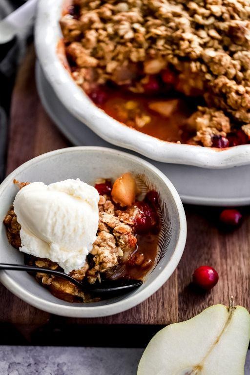 Spiced Pear and Cranberry Trifle