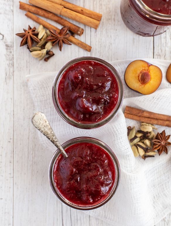 Spiced Plum Jam with Cinnamon