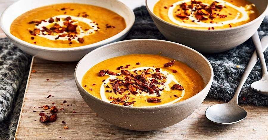 Spiced Pumpkin Soup with Crème Fraîche