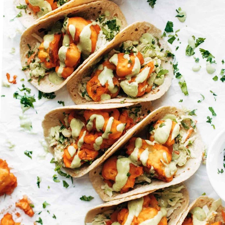 Spicy Buffalo Cauliflower Tacos
