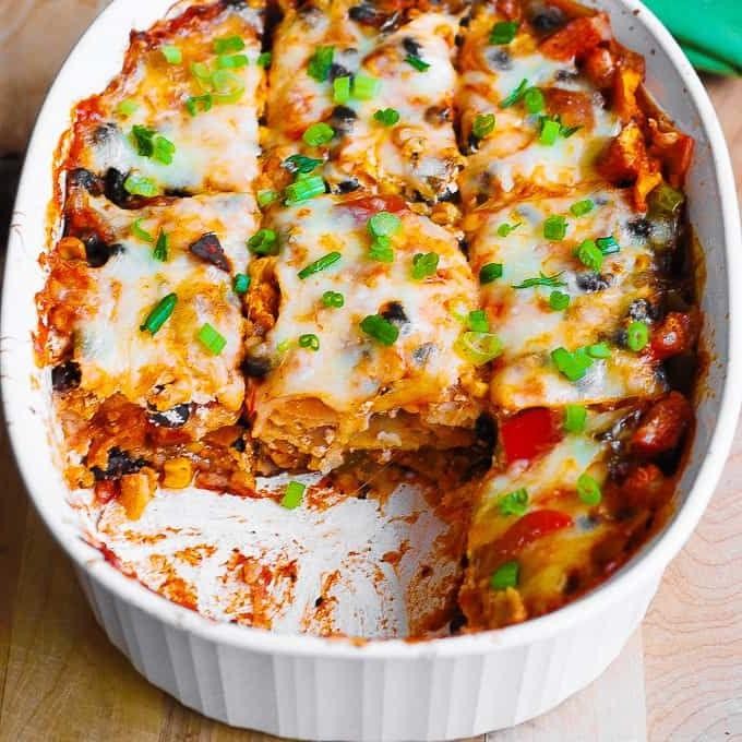 Spicy Butternut Squash and Black Bean Casserole