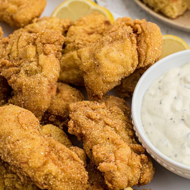 Spicy Cajun Fried Flounder with Remoulade Sauce