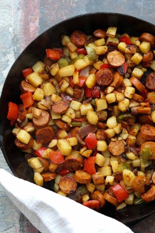 Spicy Cajun Sausage and Potato Grill Basket
