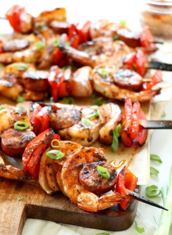 Spicy Cajun Scallop Skewers