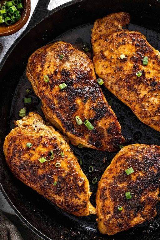 Spicy Cajun Split Chicken Breast Skillet