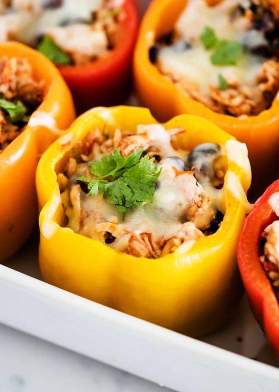 Spicy Canned Chicken Stuffed Peppers