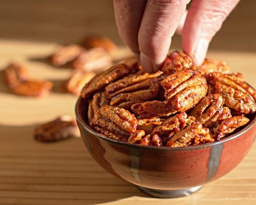 Spicy Chili Roasted Pecans