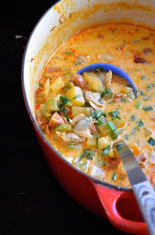 Spicy Chorizo and Mussel Chowder