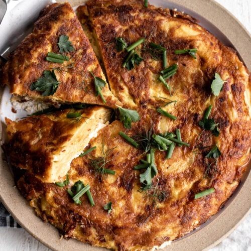 Spicy Chorizo and Potato Omelette
