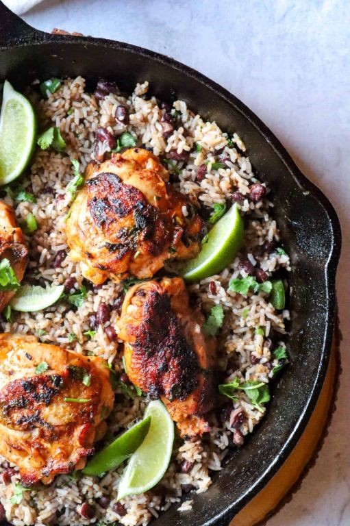 Spicy Cilantro Lime Chicken with Quinoa Rice