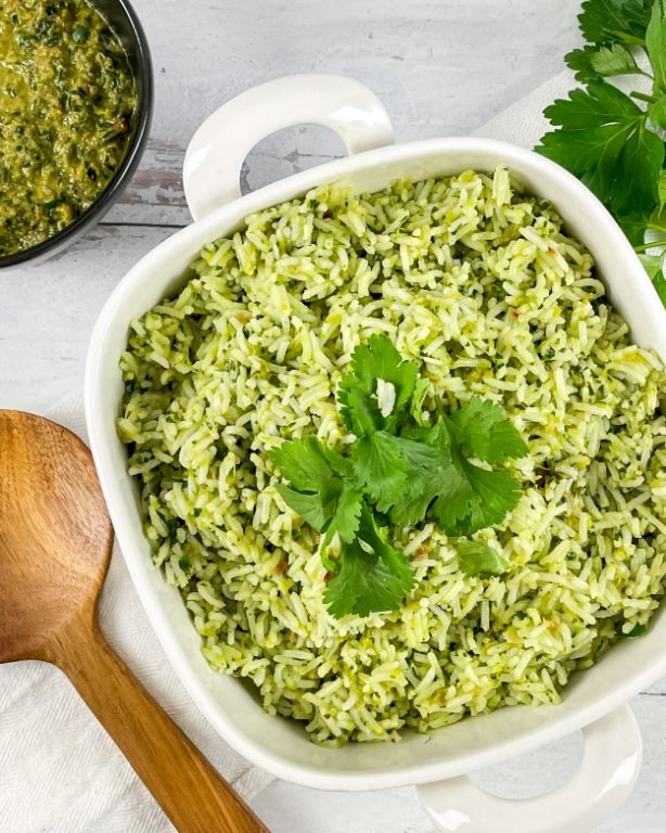 Spicy Cilantro Rice with Jalapeños