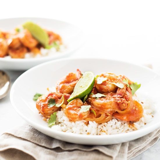 Spicy Coconut Rice with Shrimp