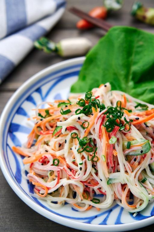 Spicy Crabstick and Glass Noodle Salad