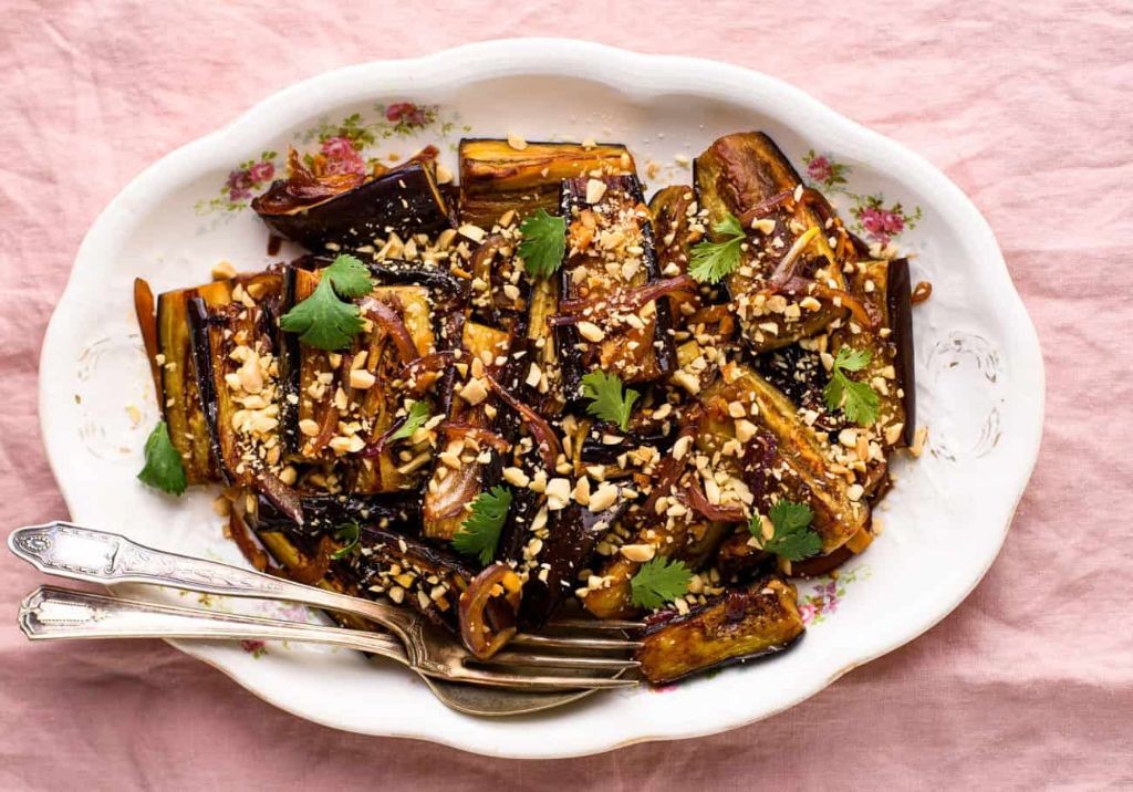 Spicy Garlic Soy-Glazed Japanese Eggplant