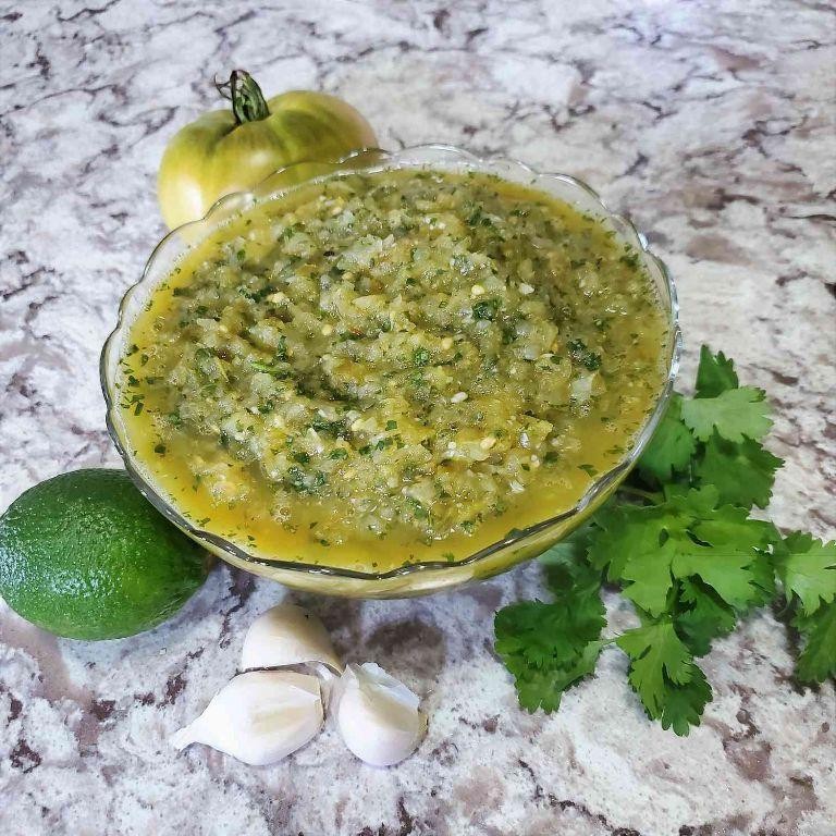 Spicy Green Cherry Tomato Salsa