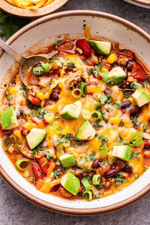 Spicy Ground Turkey Taco Soup