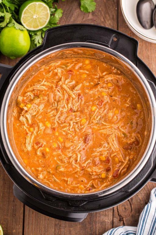 Spicy Instant Pot Shredded Chicken Chili