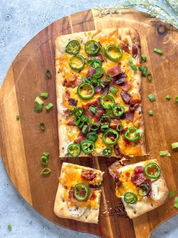 Spicy Jalapeño and Cheddar Flatbread