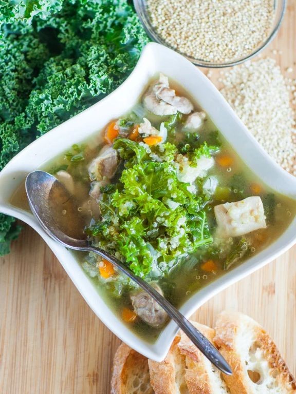Spicy Kale and Quinoa Chicken Soup