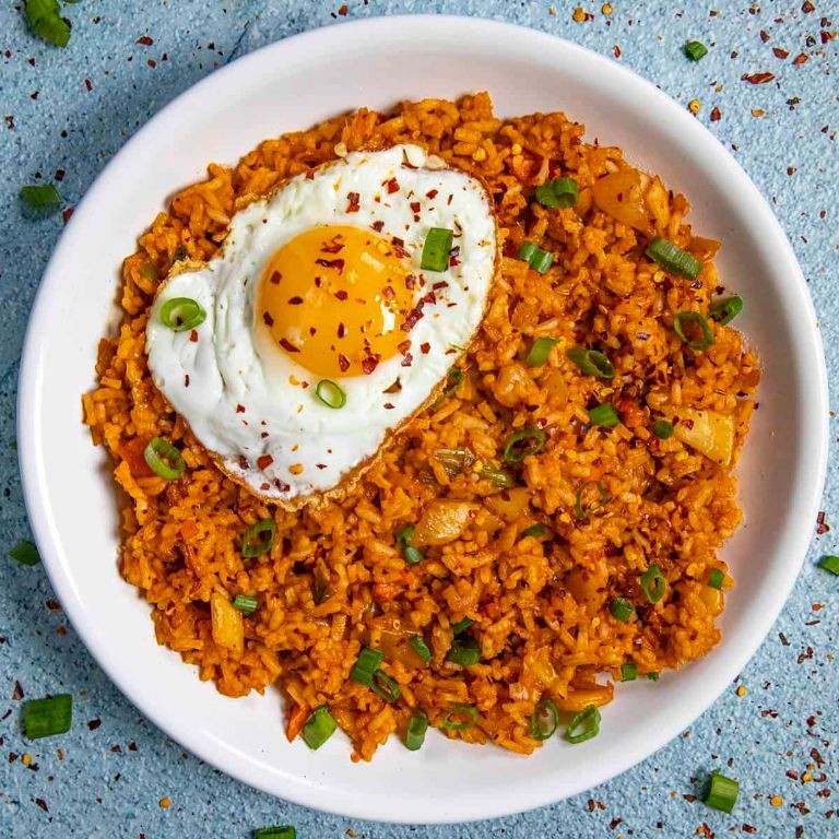 Spicy Kimchi Fried Rice with Egg