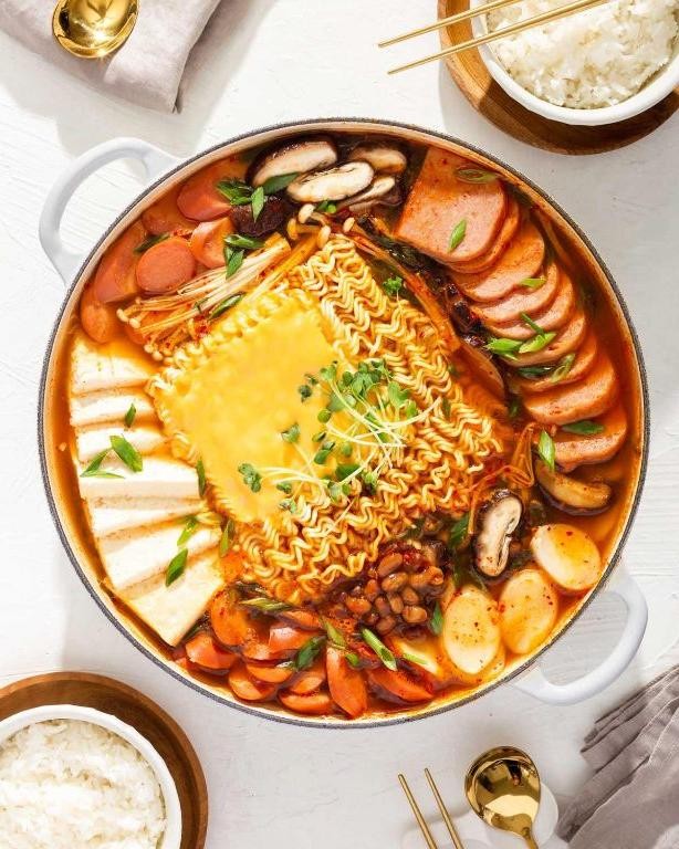 Spicy Korean Army Stew (Budae Jjigae)
