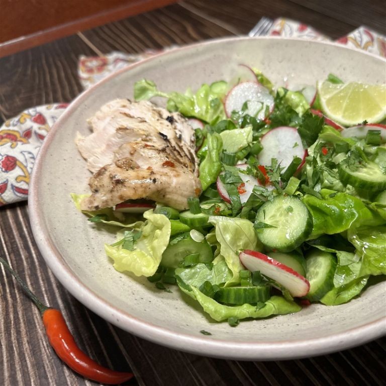Spicy Lychee and Cucumber Salad