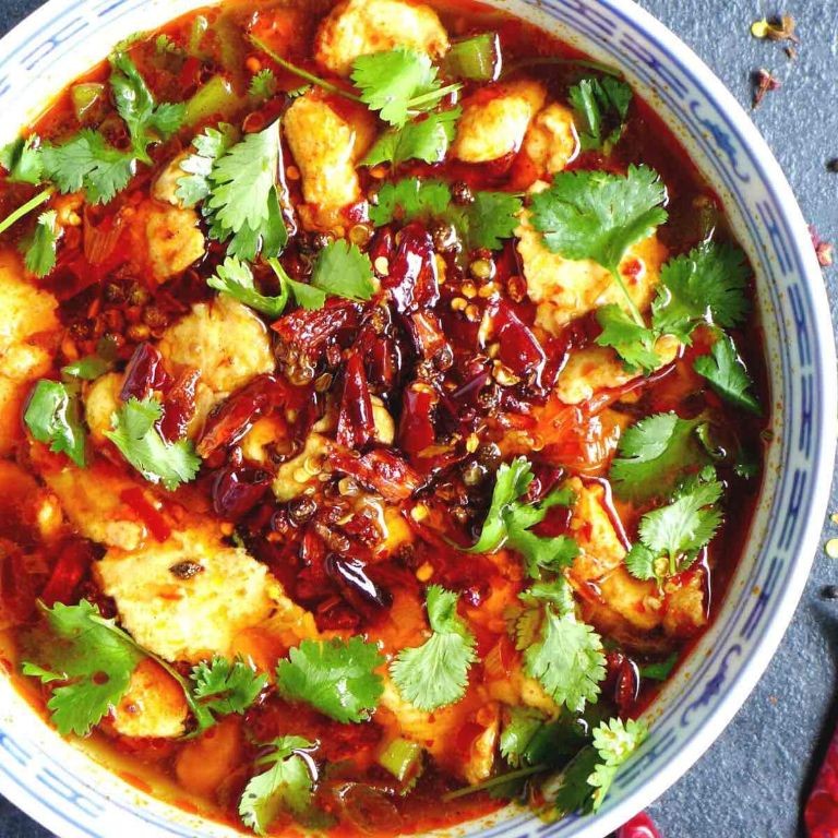 Spicy Poached Tilapia with Chili and Cilantro