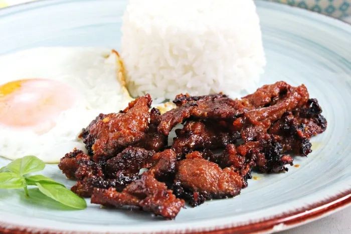 Spicy Pork Tapsilog with Pineapple Chunks