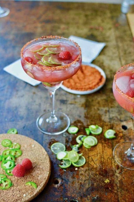 Spicy Raspberry Martini with Jalapeño Infusion