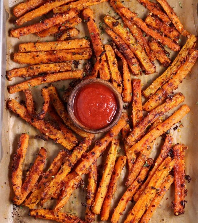 Spicy Roasted Carrot Sticks