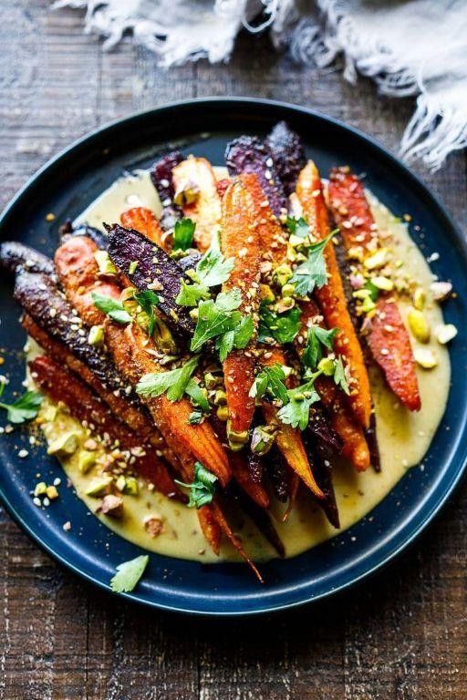 Spicy Roasted Carrots with Tahini Drizzle