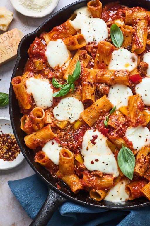 Spicy Sausage Pasta Bake
