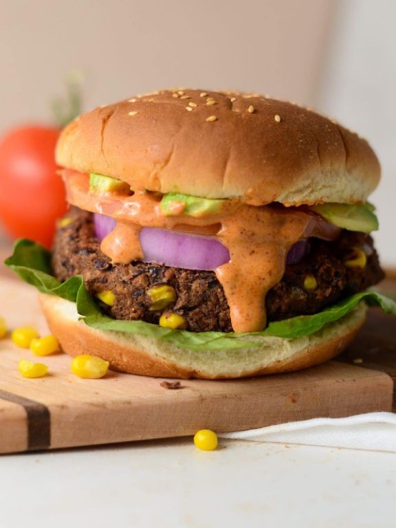 Spicy Southwest Black Bean Burgers