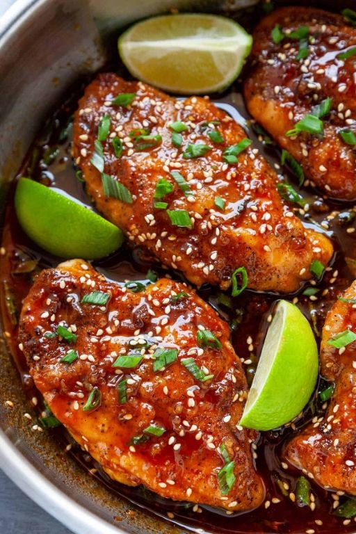 Spicy Sriracha Honey Glazed Chicken Breast