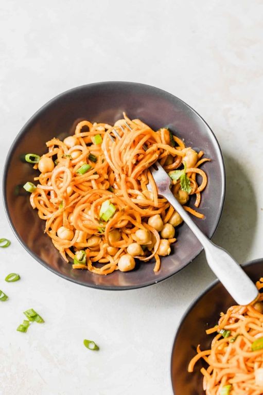 Spicy Sweet Potato Noodles with Peanut Sauce