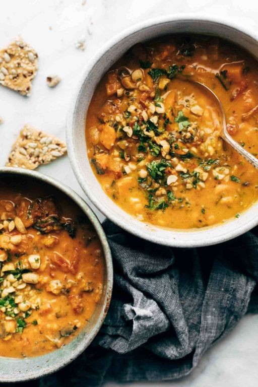 Spicy Sweet Potato and Peanut Soup