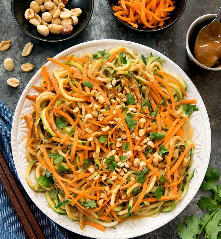 Spicy Thai Peanut Zucchini Stir-Fry